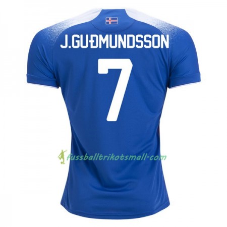 Günstige Fußballtrikots Island J.Gudmundsson 7 WM 2018 Heimtrikotsatz kaufen